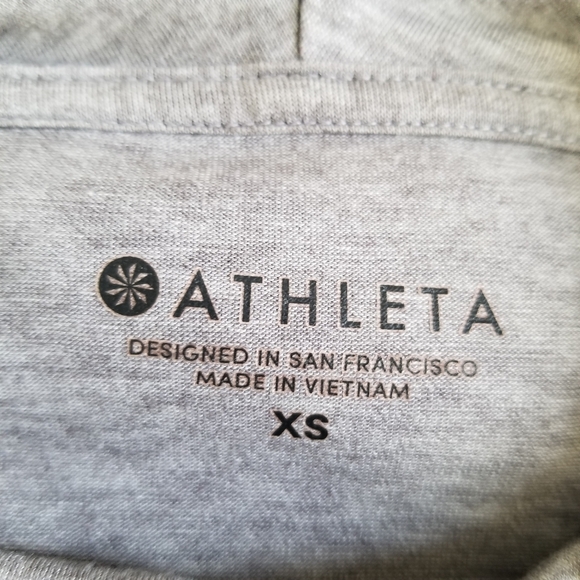 Athleta Essence Hooded Tunic Sweatshirt Gray Size XS - Picture 7 of 9